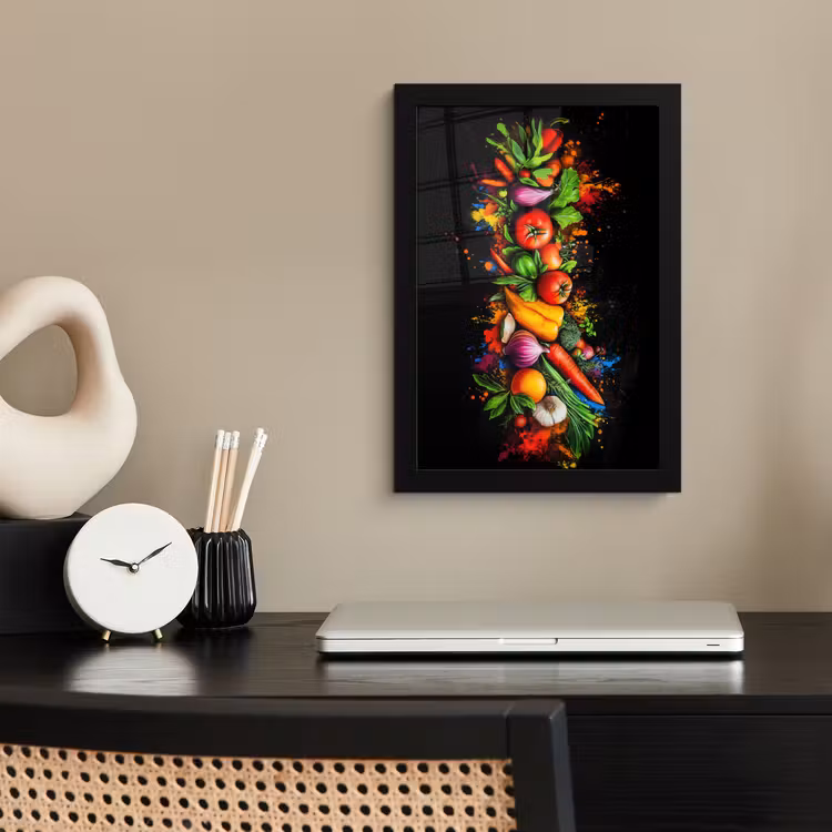Poster met lijst - Groente - Eten - Kruiden - Graffiti - Koken — 3