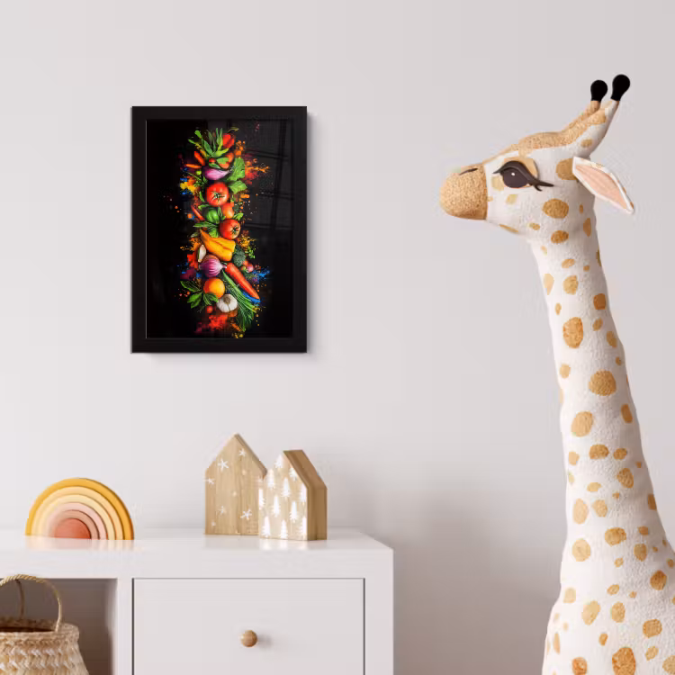 Poster met lijst - Groente - Eten - Kruiden - Graffiti - Koken — 5