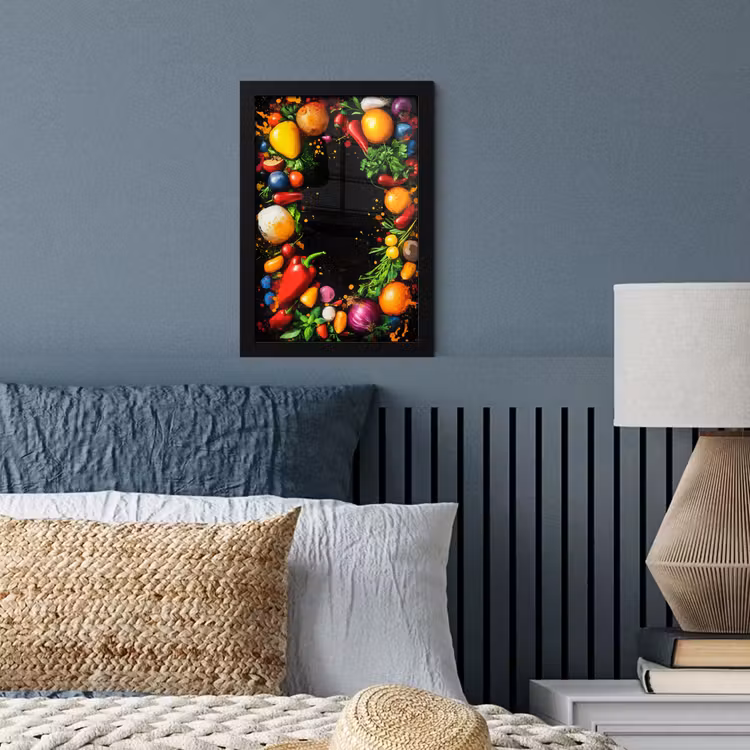 Poster met lijst - Groente - Graffiti - Kleurrijk - Koken - Abstract — 4
