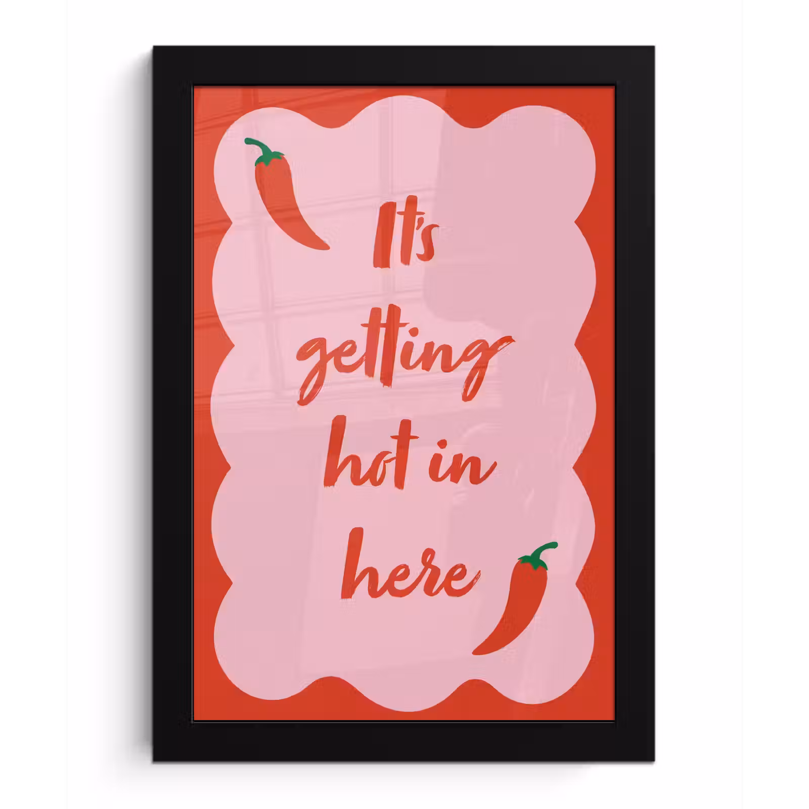 Poster met lijst - Chilipeper - Red - Hot - Quotes — 1