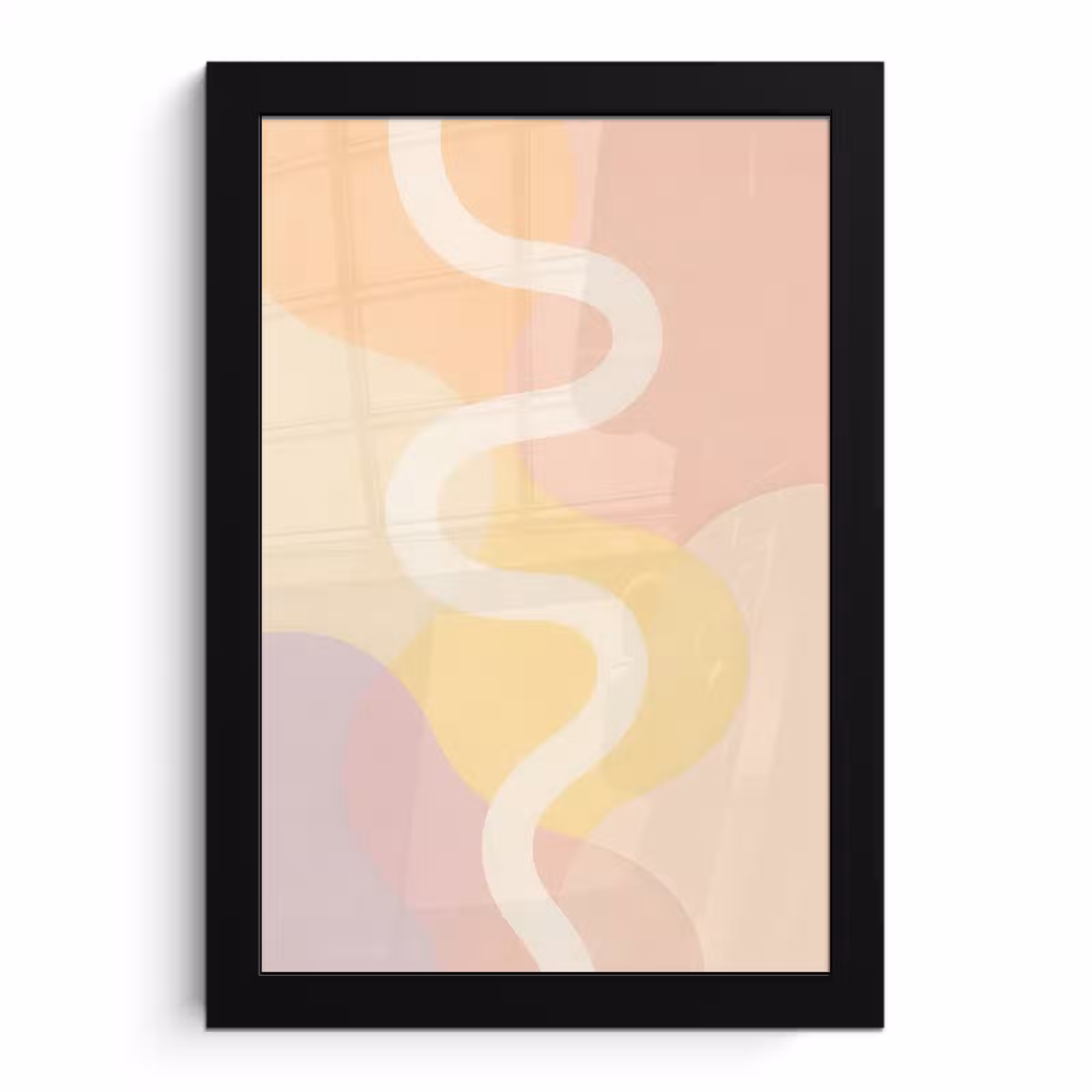 Poster met lijst - Golvende vormen - Abstract - pastel — 1