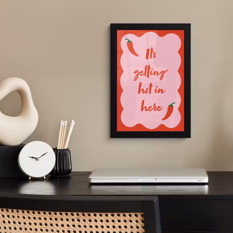 Poster met lijst - Chilipeper - Red - Hot - Quotes — 3