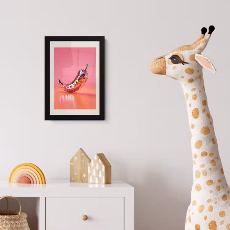 Poster met lijst - Disco - Peper - Roze — 5
