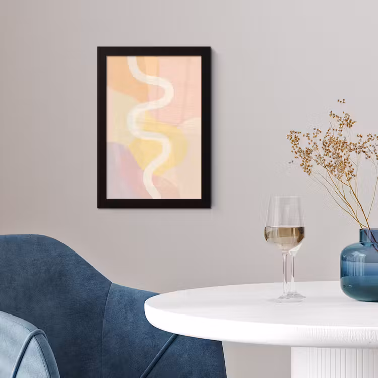 Poster met lijst - Golvende vormen - Abstract - pastel — 2