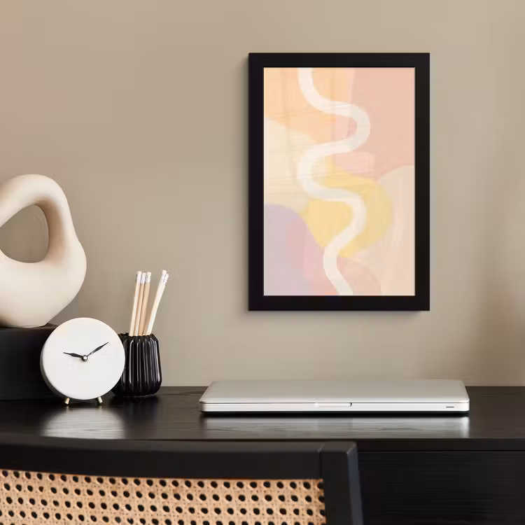 Poster met lijst - Golvende vormen - Abstract - pastel — 3