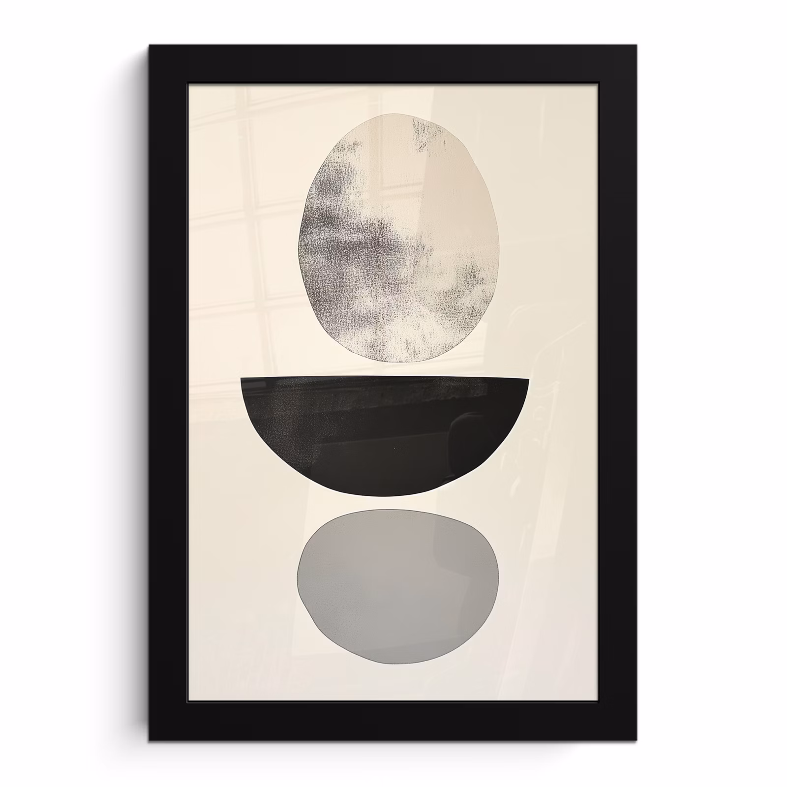 Poster met lijst - Beige - Japandi - Wabi sabi — 1