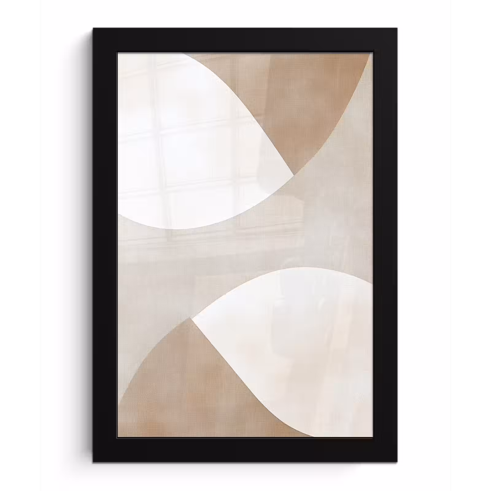 Poster met lijst - Bruin - Japandi - Abstract — 1