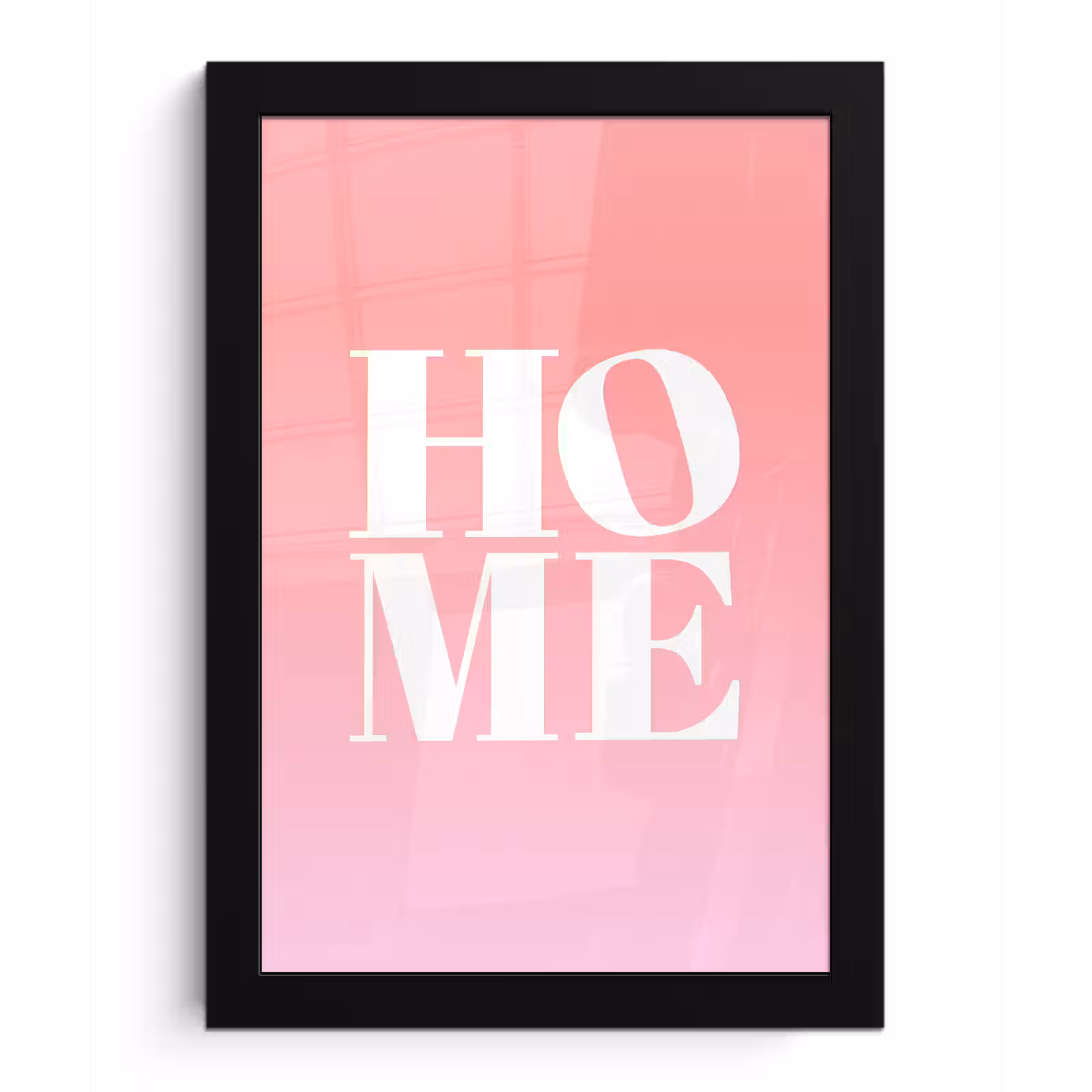 Poster met lijst - Home - Letters - Groot - Roze — 1