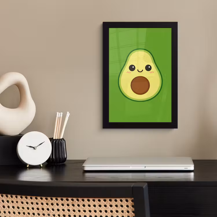 Poster met lijst - Avocado - Groen - Speels — 3