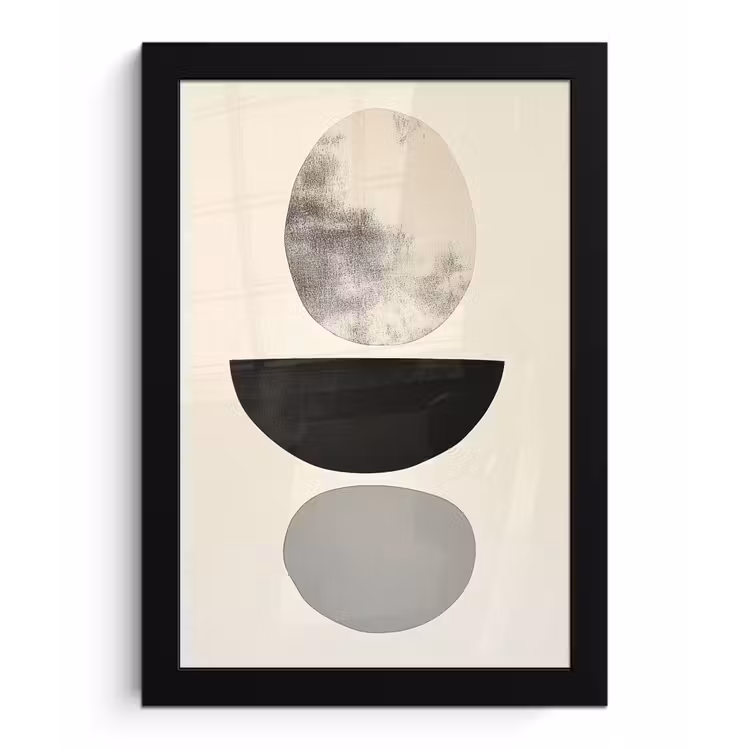 Poster met lijst - Beige - Japandi - Wabi sabi — 1