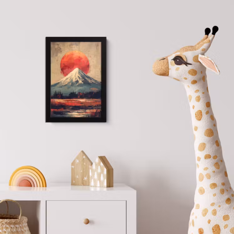 Poster met lijst - Bergtop - Sneeuw - Zon — 5