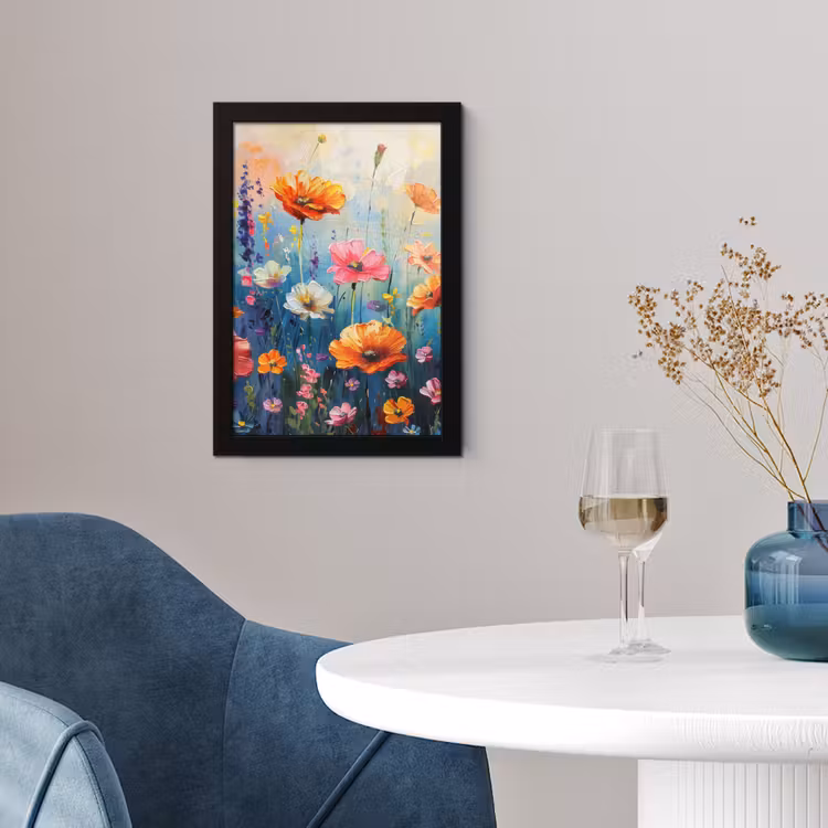 Poster met lijst - Bloemen - Natuur - Waterverf - Kunst — 2