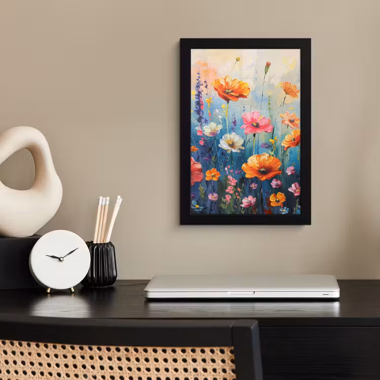 Poster met lijst - Bloemen - Natuur - Waterverf - Kunst — 3