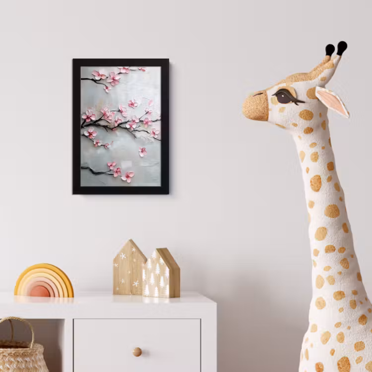 Poster met lijst - Bloesem - Kunstzinnig - Roze - Sakura — 5