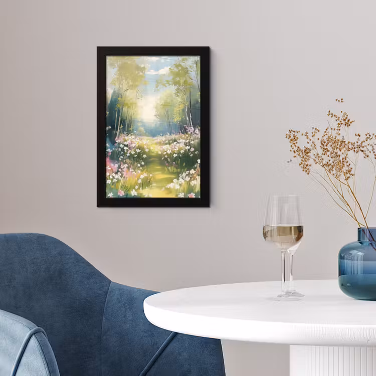 Poster met lijst - Bos - Schilderstijl - Kleurrijk — 2
