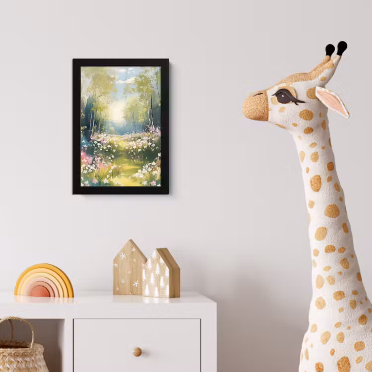 Poster met lijst - Bos - Schilderstijl - Kleurrijk — 5