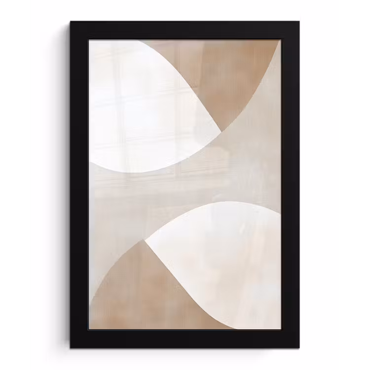 Poster met lijst - Bruin - Japandi - Abstract — 1