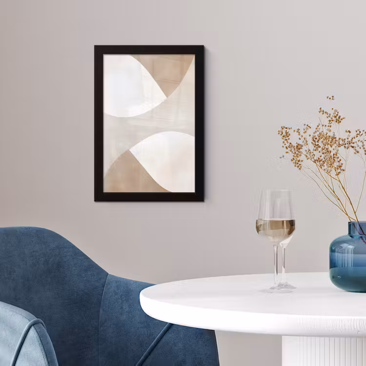 Poster met lijst - Bruin - Japandi - Abstract — 2