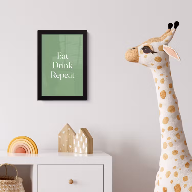 Poster met lijst - Eten - Drinken - Tekst - Mintgroen — 5