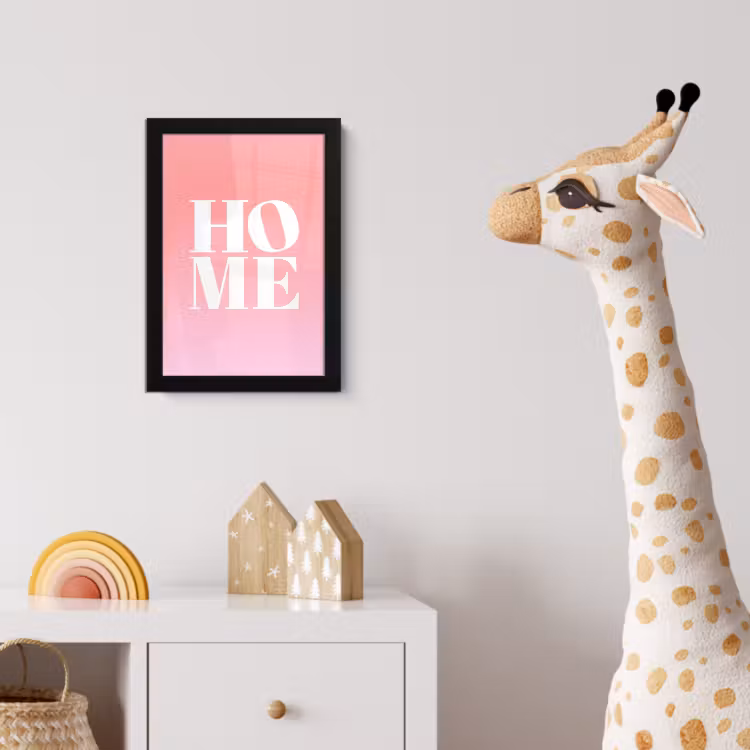 Poster met lijst - Home - Letters - Groot - Roze — 5