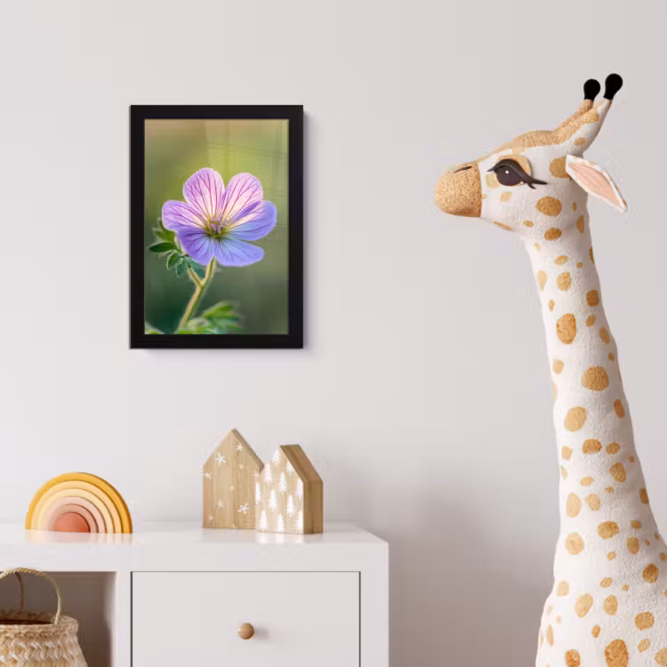 Poster met lijst - Bloem - Close up - Paars — 5