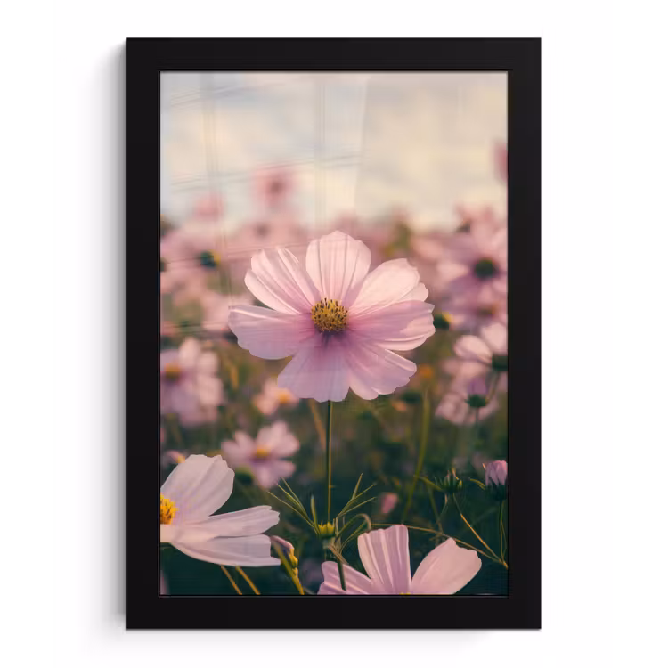 Poster met lijst - Bloemen - Paars - Wazig — 1