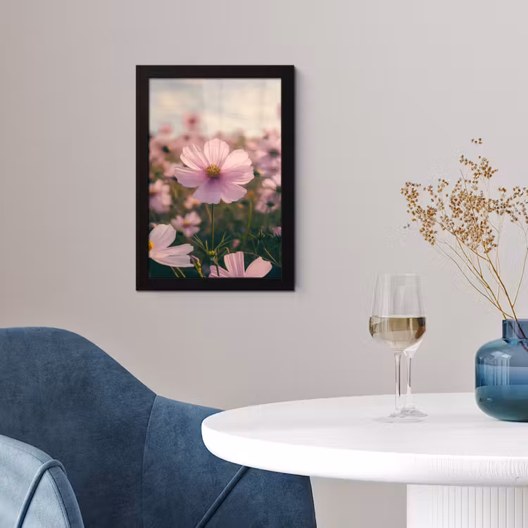 Poster met lijst - Bloemen - Paars - Wazig — 2