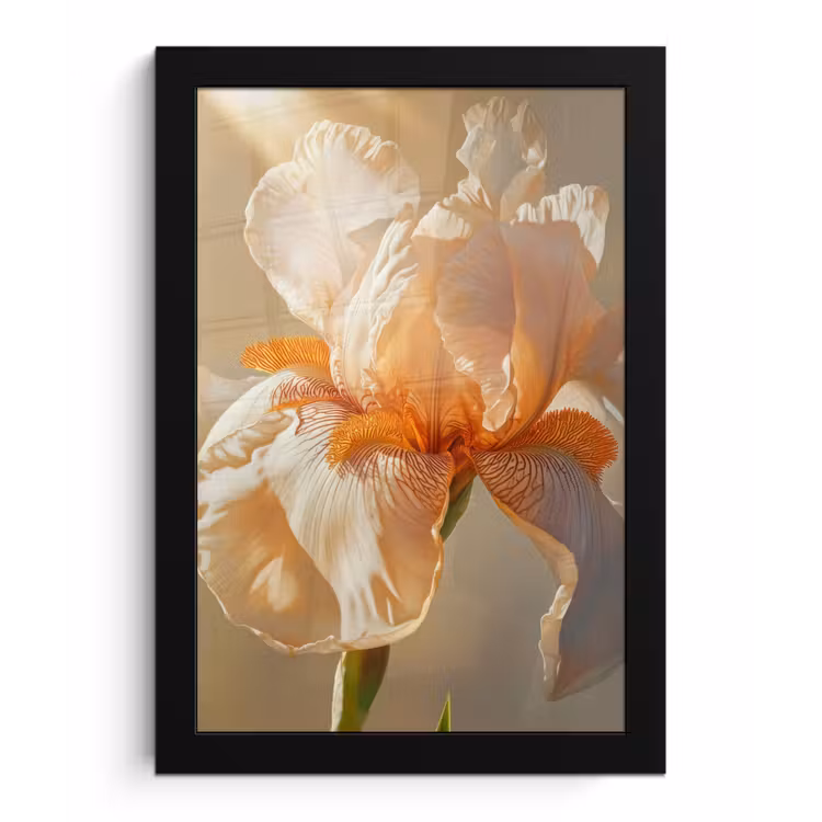 Poster met lijst - Close up - Oranje - Iris — 1