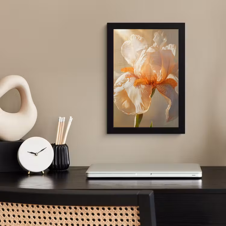 Poster met lijst - Close up - Oranje - Iris — 3