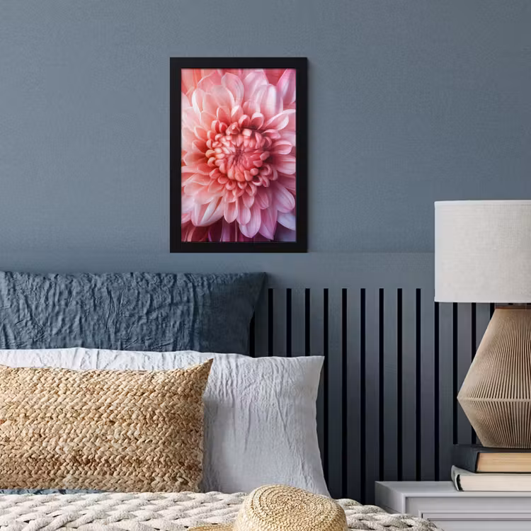 Poster met lijst - Dahlia - Bloem - Close up - Roze — 4