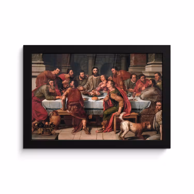 Poster met lijst - Het laatste avondmaal - Schilderij van Willem Key — 1