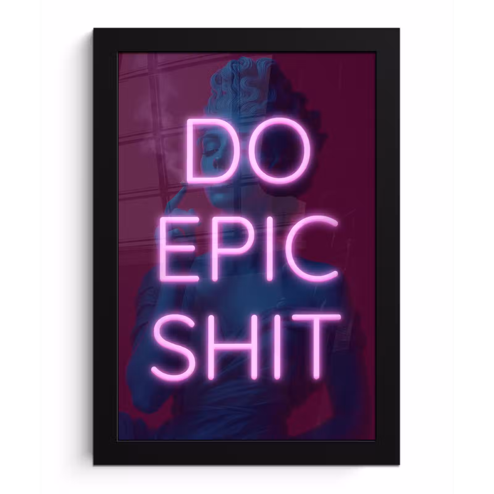Poster met lijst - Buste - Neon - LED - Letters — 1