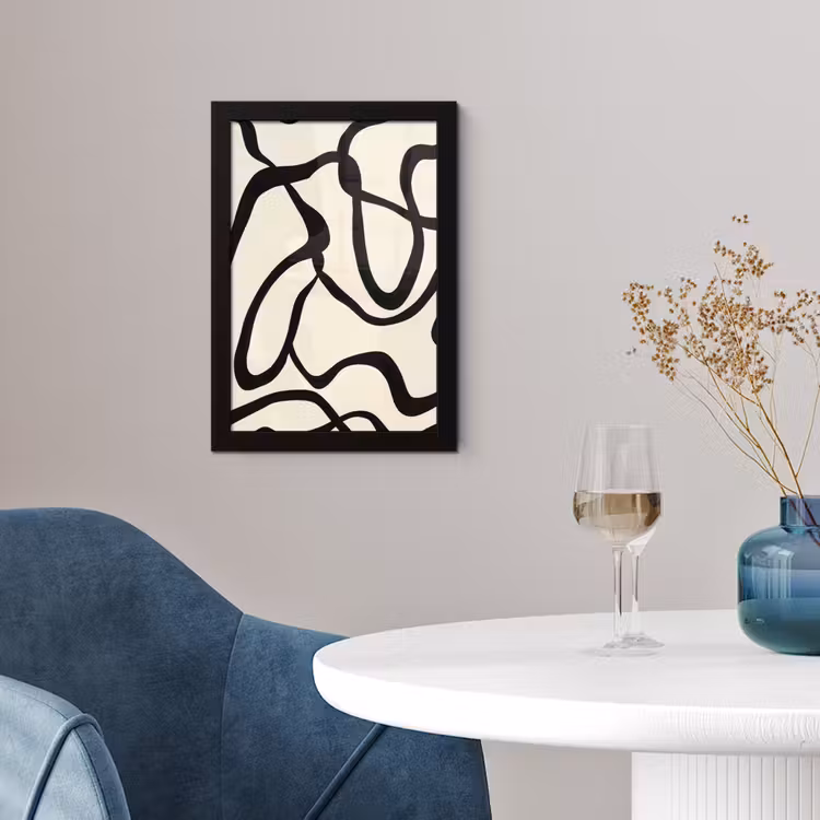Poster met lijst - Abstract - Lijnen - Modern - Beige — 2