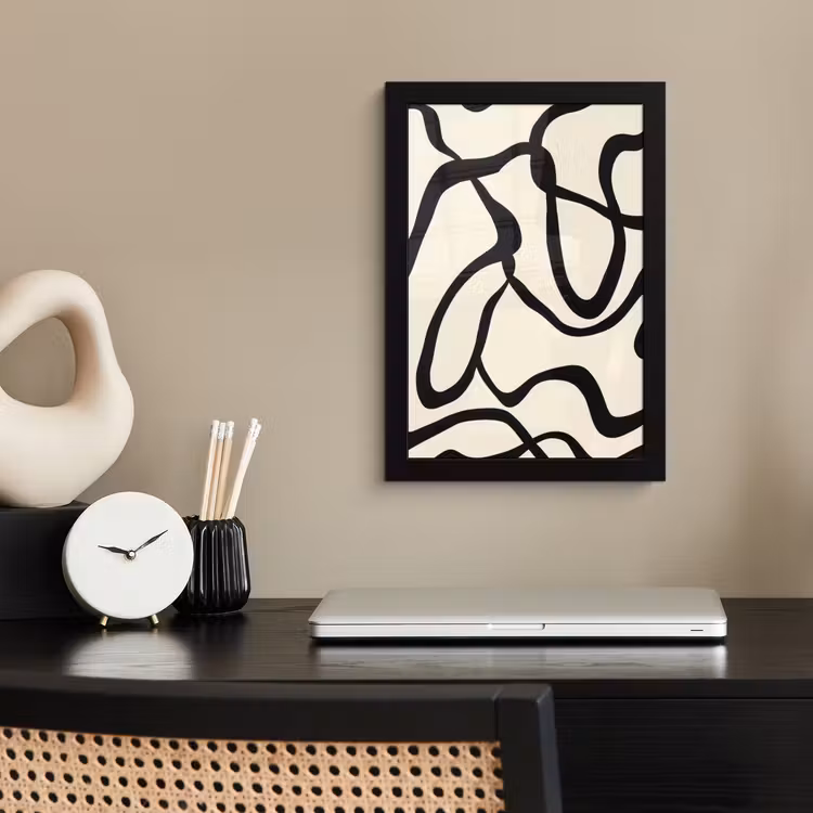 Poster met lijst - Abstract - Lijnen - Modern - Beige — 3