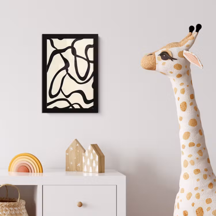 Poster met lijst - Abstract - Lijnen - Modern - Beige — 5