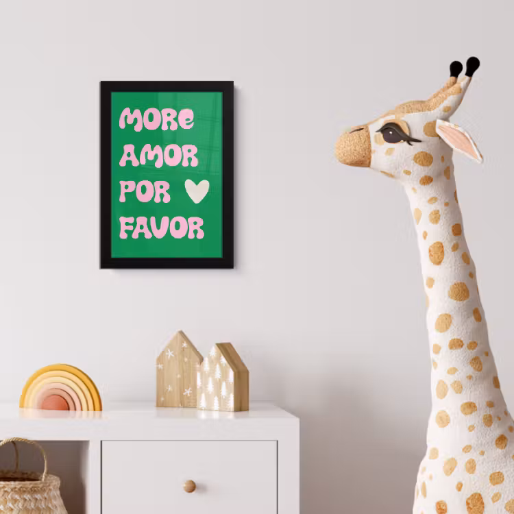 Poster met lijst - Amor - Valentijn - Groen - Tekst — 5
