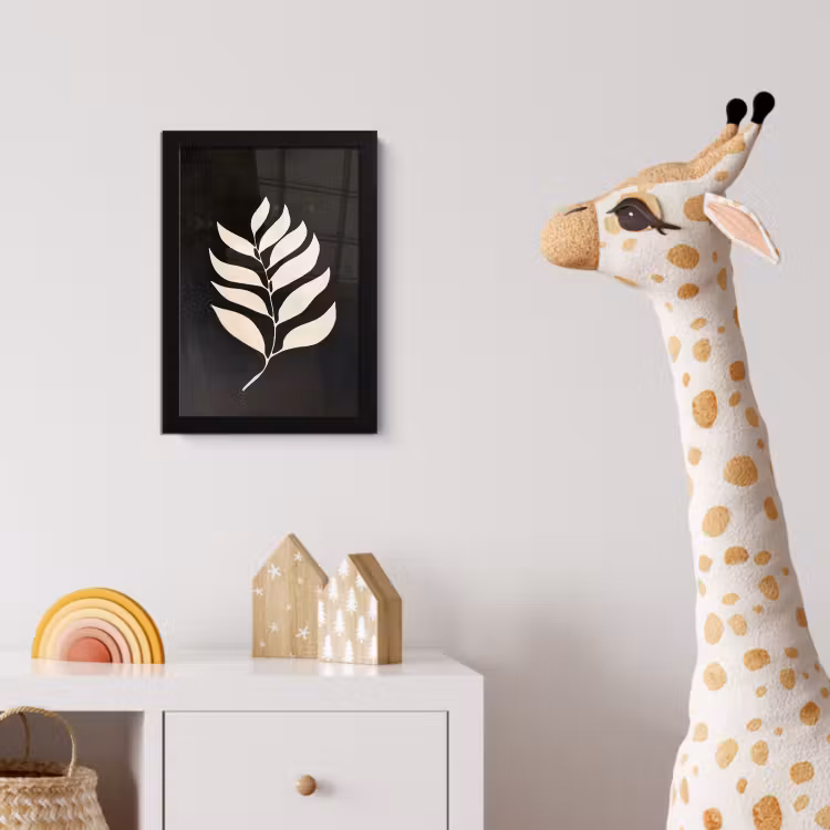 Poster met lijst - Blad - Wit - Minimalistisch — 5