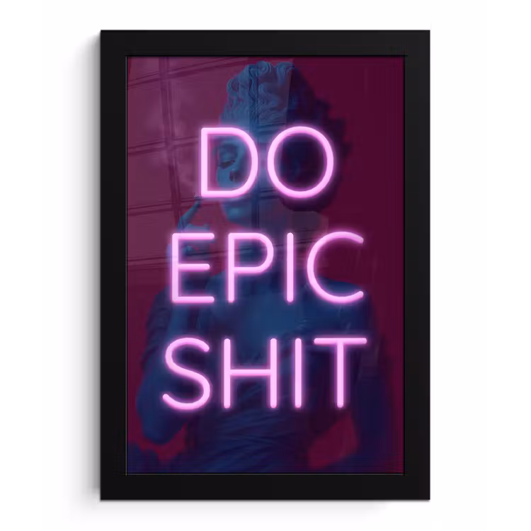 Poster met lijst - Buste - Neon - LED - Letters — 1