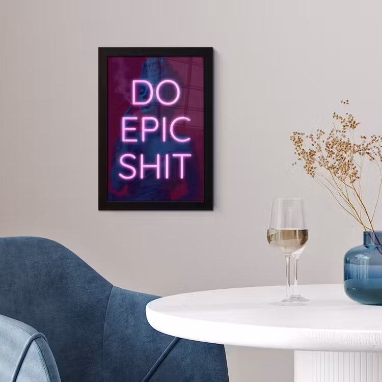 Poster met lijst - Buste - Neon - LED - Letters — 2
