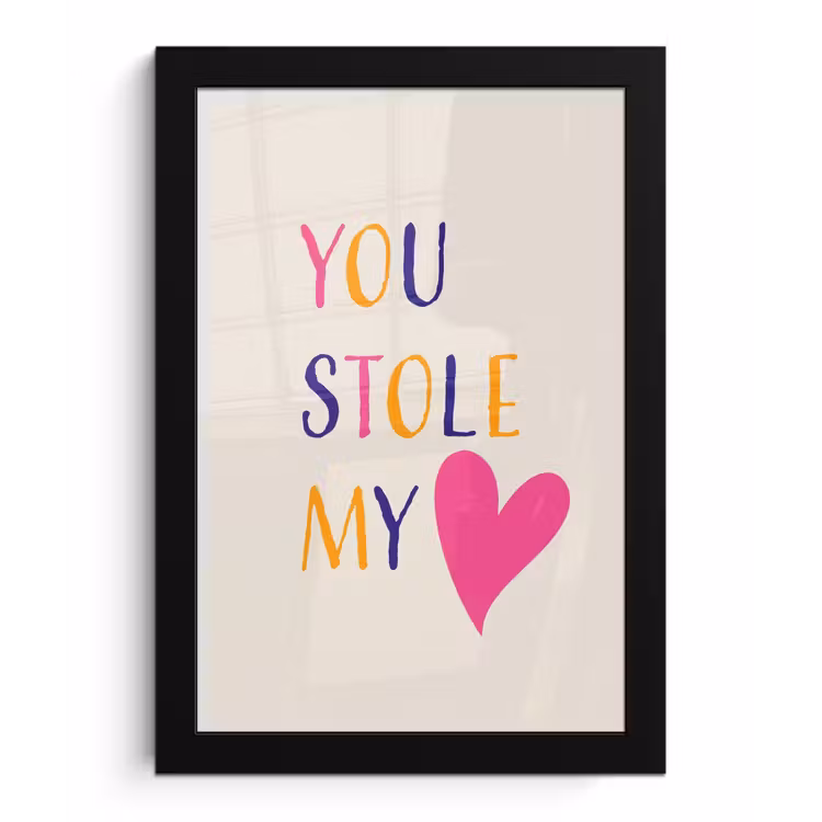 Poster met lijst - Hart - Valentijn - Tekst — 1