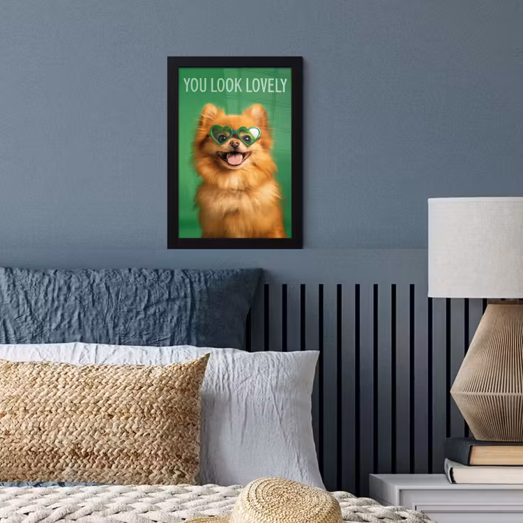 Poster met lijst - Hond - Zonnebril - Valentijn - Love — 4