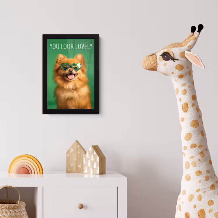 Poster met lijst - Hond - Zonnebril - Valentijn - Love — 5