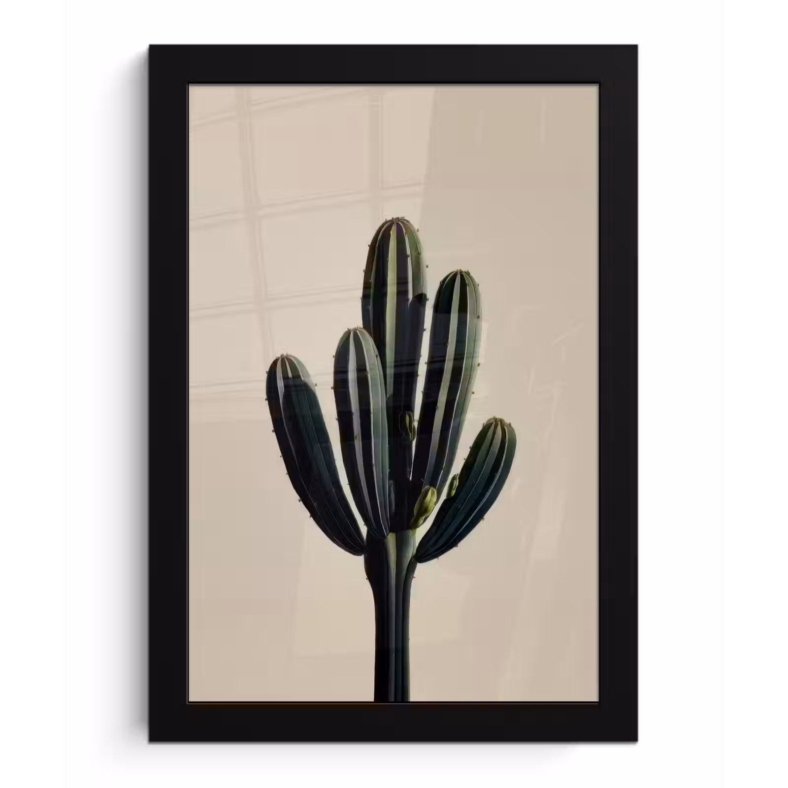 Poster met lijst - Cactus - Subtiel - Groen — 1