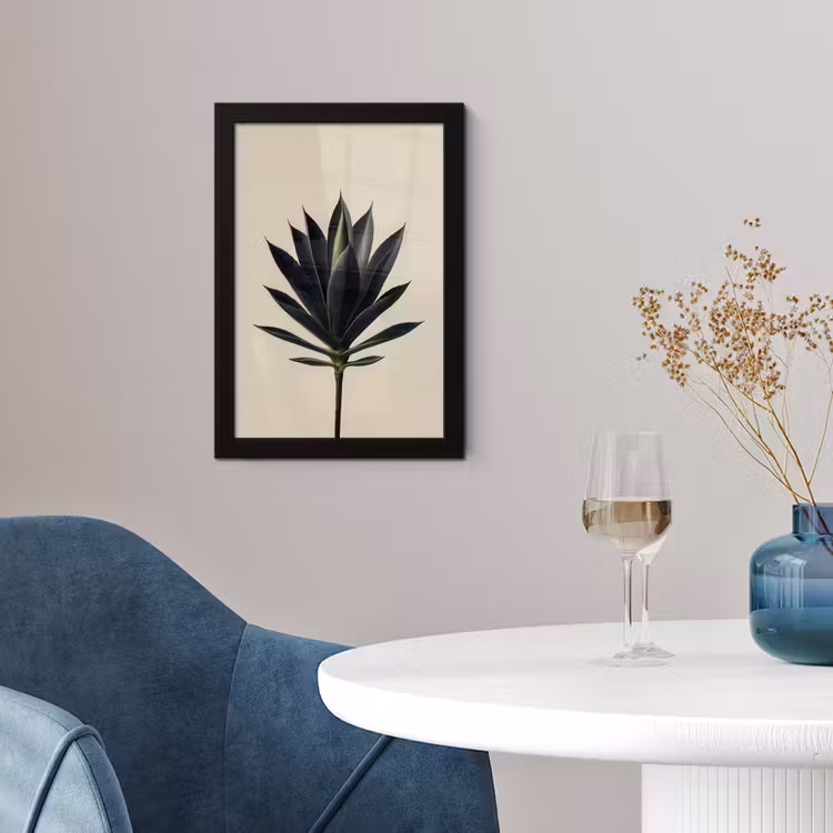 Poster met lijst - Agaveplant - Symmetrisch - Groen — 2
