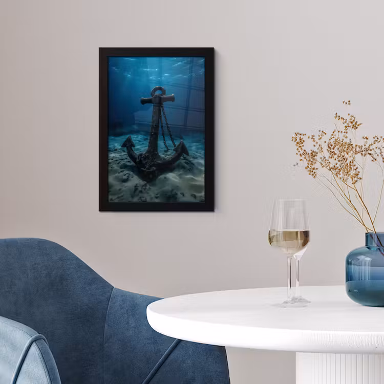 Poster met lijst - Anker - Ijzer - Zeebodem - Zand — 2