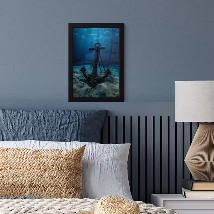 Poster met lijst - Anker - Ijzer - Zeebodem - Zand — 4