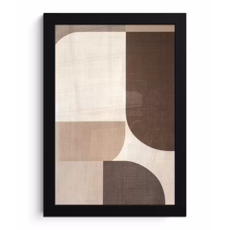Poster met lijst - Geometrisch - Geweven structuur - Modern — 1