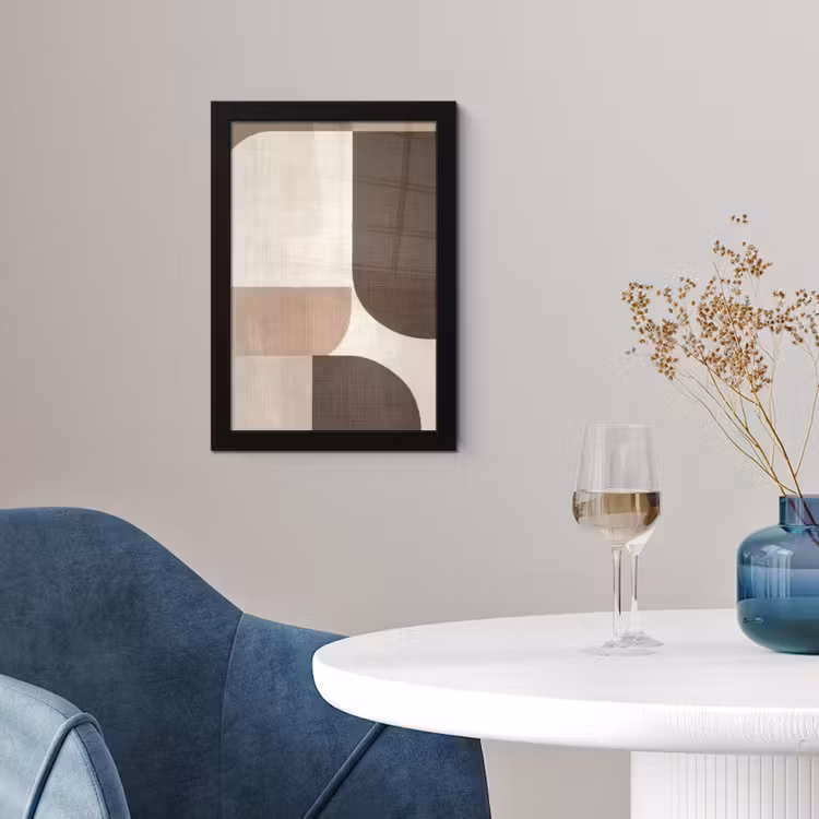Poster met lijst - Geometrisch - Geweven structuur - Modern — 2
