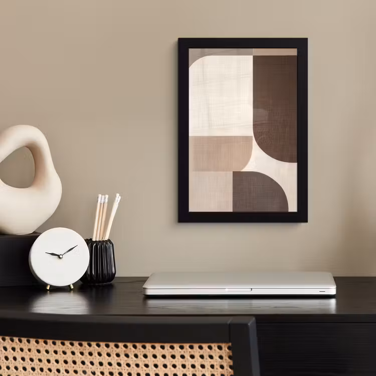 Poster met lijst - Geometrisch - Geweven structuur - Modern — 3