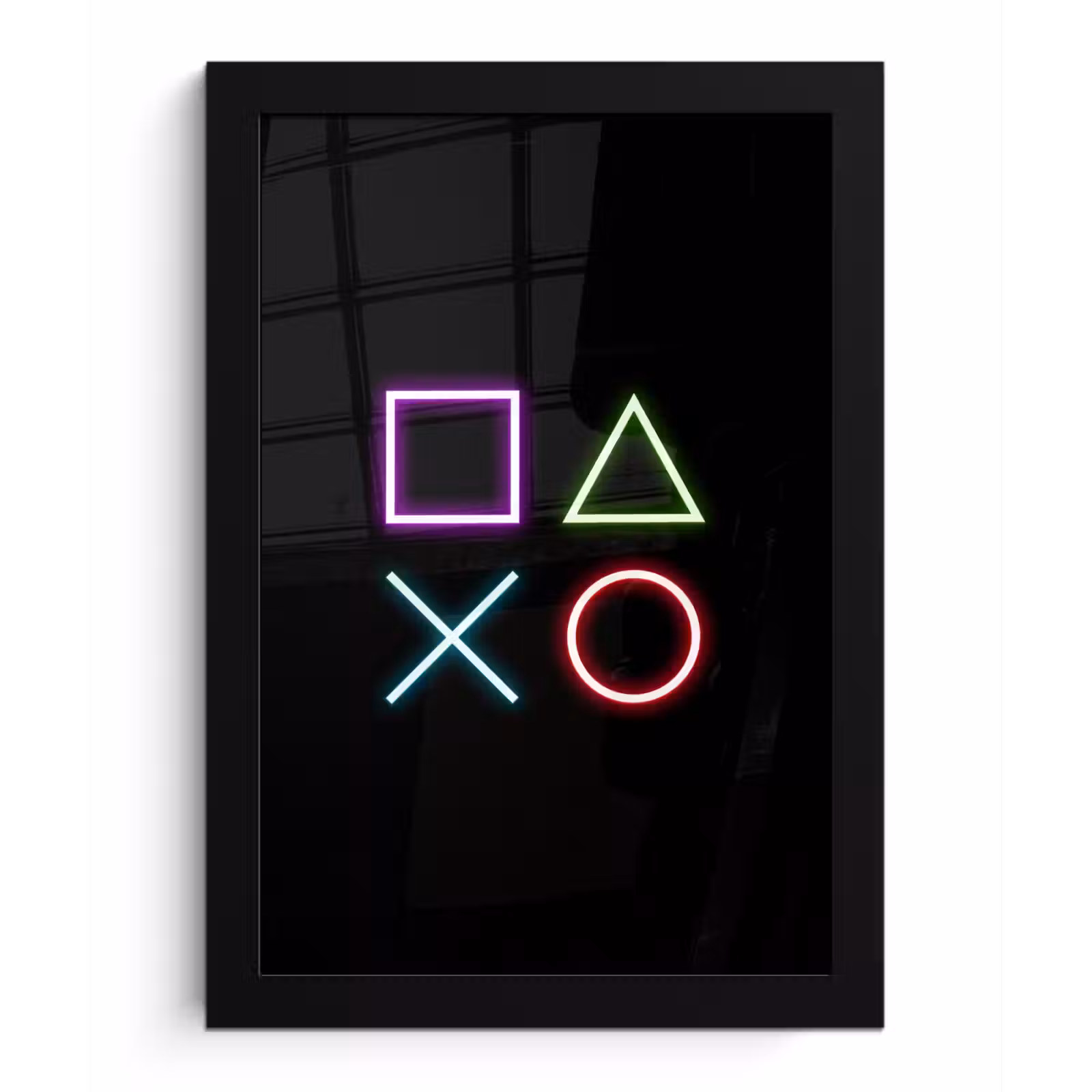Poster met lijst - Gaming - Neon - Console - Zwart - Controller - Gamen — 1